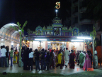 Photo of people outside temple