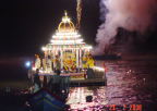 Photo of float in the sea giving out fireworks