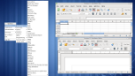 Openbox desktop with a few windows opened on Fedora 15